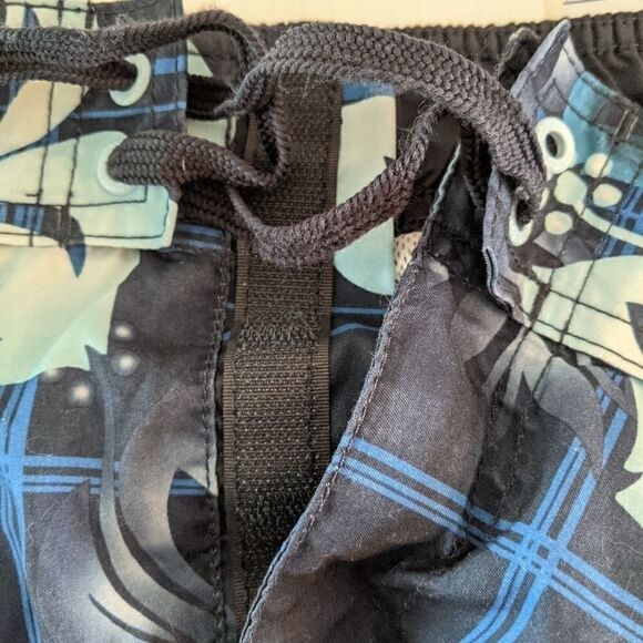 HANG TEN MENS SIZE MEDIUM LINED SWIM TRUNKS W/DRAWSTRING AND POCKET - Picture 2 of 9